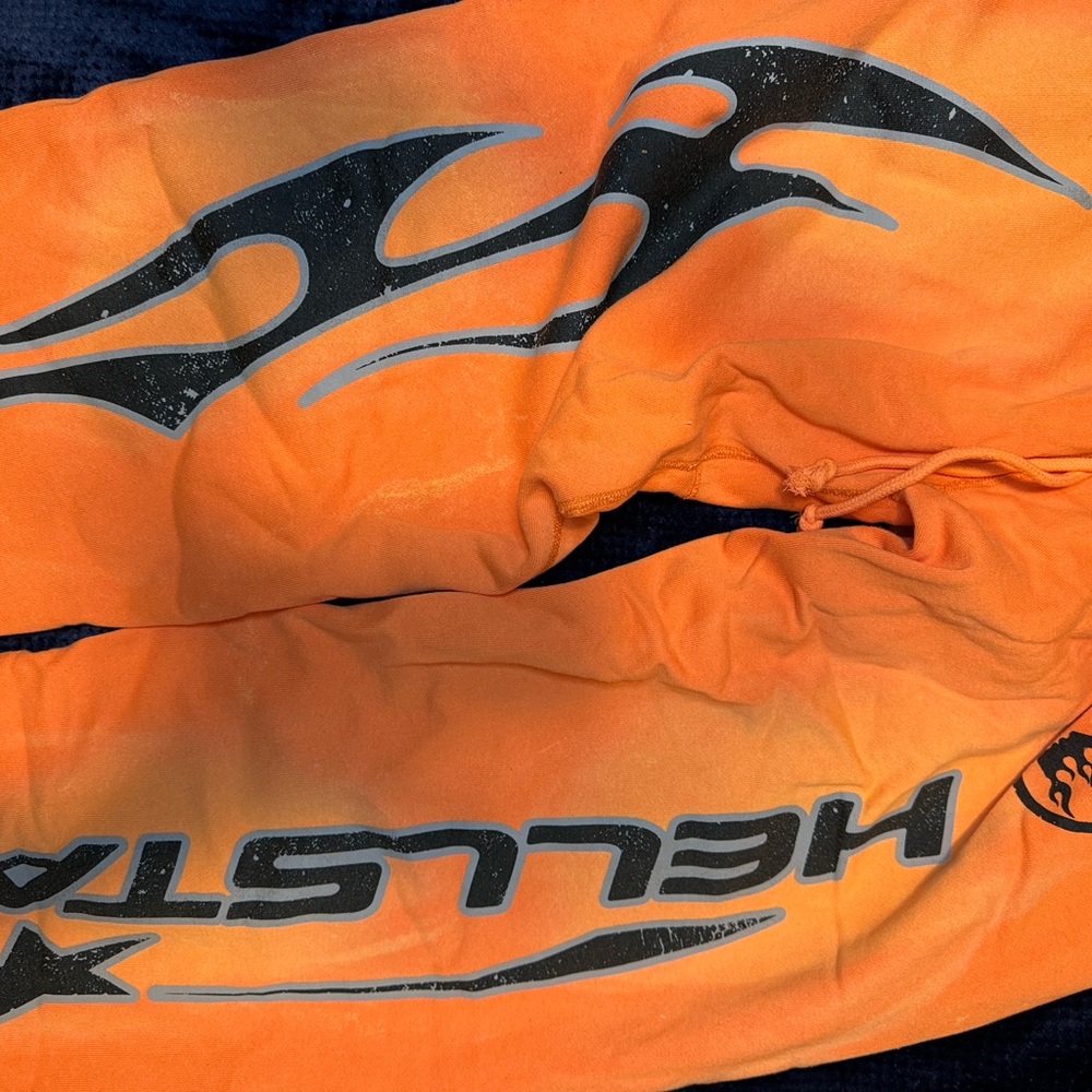 Hellstar Orange Graphic Sweatpants